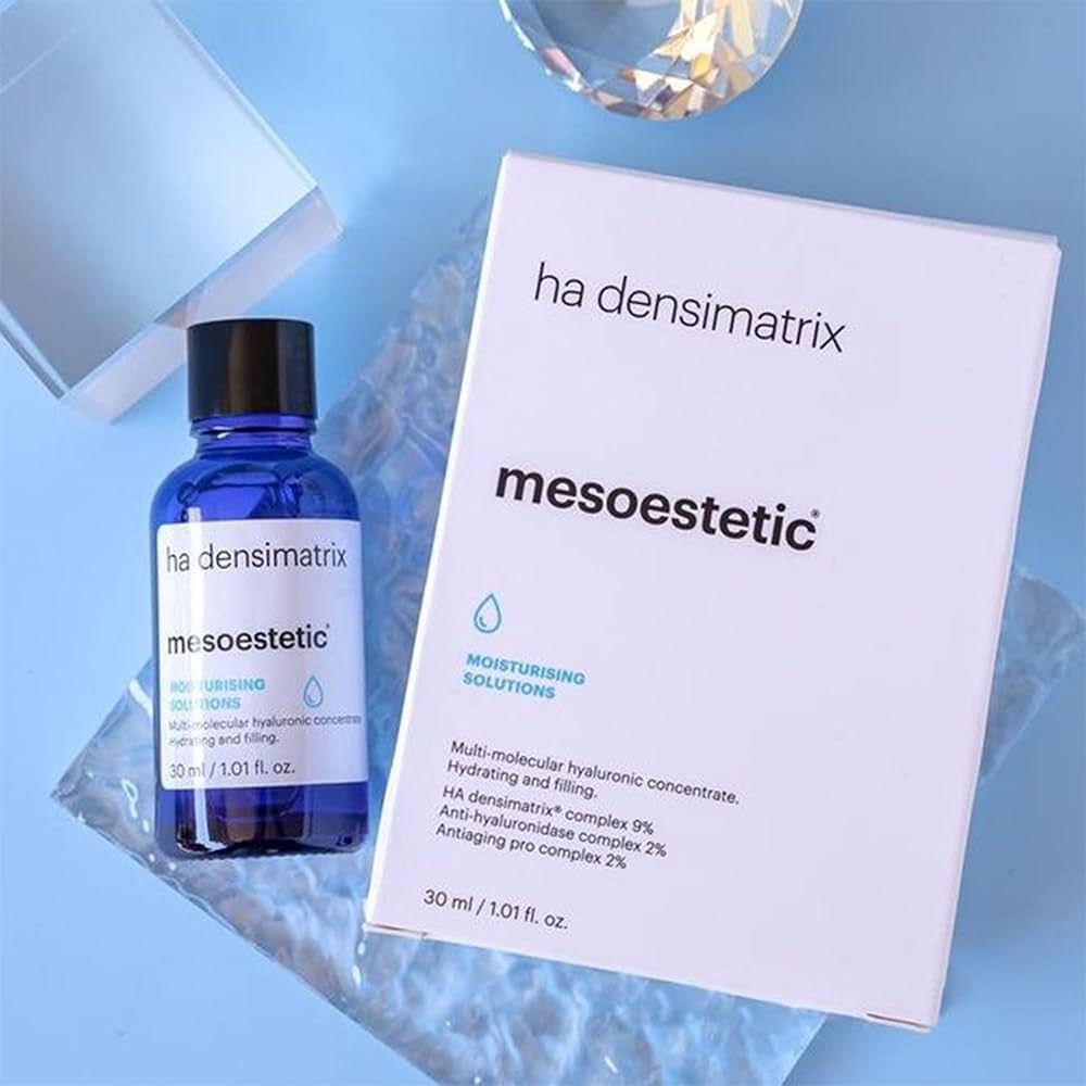 Envase del sérum Ha Densimatrix de Mesoestetic con ácido hialurónico multicapa