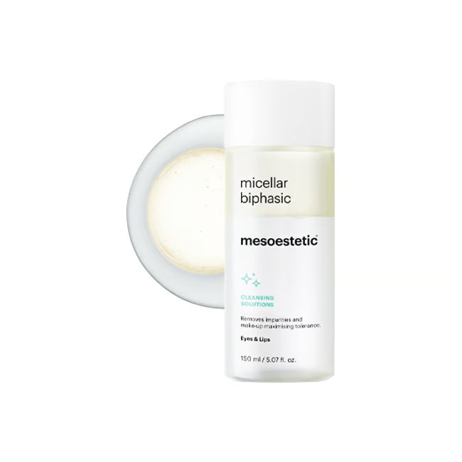 Textura ligera y no grasa del desmaquillante Mesoestetic 
