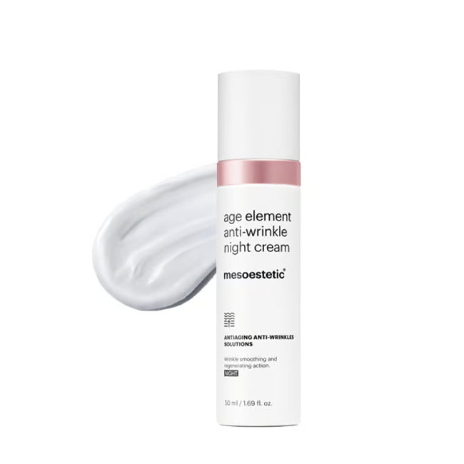 Textura de la crema de noche Mesoestetic antiarrugas