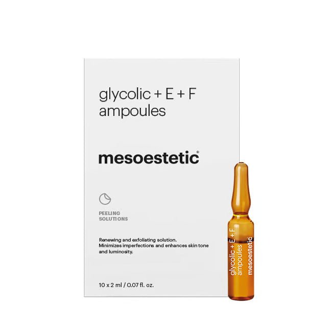 Mesoestetic Glycolic + E + F Ampoules – Ampollas Renovadoras - mesoesbeauty
